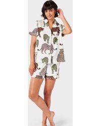 Chelsea Peers - Leopard Organic Cotton Short Pyjamas - Lyst