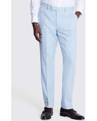 Moss - Slim Fit Wool Blend Donegal Suit Trousers - Lyst