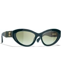 Chanel - Cat Eye Sunglasses Ch5513 Green Vandome/green Gradient - Lyst