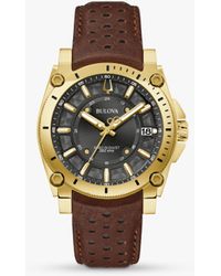 Bulova - 97b216 Icon Precisionist Leather Strap Watch - Lyst