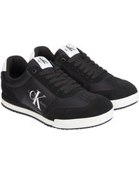 Calvin Klein - Jeans Mono Leather Lace-up Trainers - Lyst