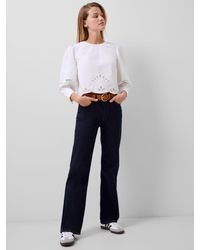 French Connection - Alissa Cotton Broderie Top - Lyst
