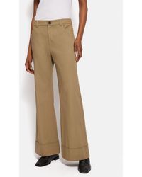 Jigsaw - Cotton Drill Turn-up Trousers - Lyst