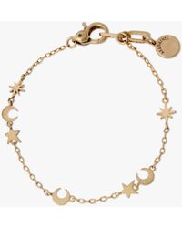 AllSaints - Celestial Charm Delicate Chain Link Bracelet - Lyst