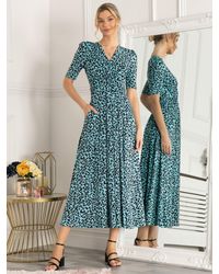 Jolie Moi - Molly Jersey Leopard Print Midi Dress - Lyst
