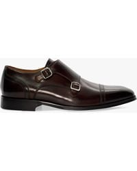 Dune - Saloon Leather Double Monk Shoes - Lyst