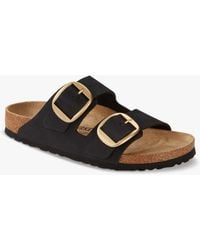 Birkenstock - Arizona Regular Fit Big Buckle Nubuck Leather Sandals - Lyst