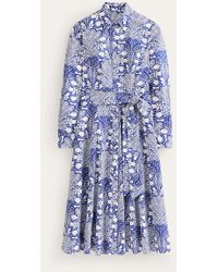 Boden - Amy Floral Midi Cotton Shirt Dress - Lyst