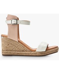 Moda In Pelle - Phyllis Leather Wedge Heel Sandals - Lyst
