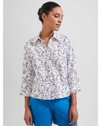 Hobbs - Nita Linen Anchor & Rope Print Shirt - Lyst
