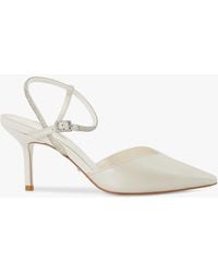 Dune - Bridal Collection Companion Leather Embellished Strap Court Shoes - Lyst