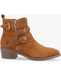 Hush Puppies - Jenna Suede Buckle Detail Ankle Boots - Lyst