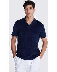 Moss - Terry Towelling Skipper Polo Shirt - Lyst