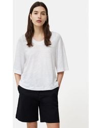 Jigsaw - Blythe Half Sleeve Linen T-shirt - Lyst