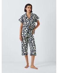 John Lewis - Mara Monochrome Leaf Shirt Short Pyjama Set - Lyst