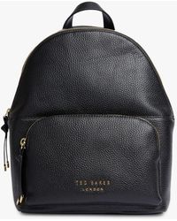 ted baker roziie leather backpack black