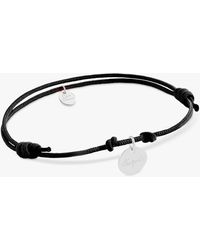 Merci Maman - Personalised Disc Charm Braided Bracelet - Lyst