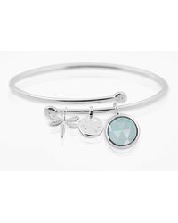 Joma Jewellery - Sterling Silver Plated Crystal Story Serenity Bangle - Lyst