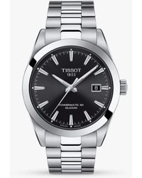 Tissot - T1274071105100 Gentleman Automatic Powermatic 80 Date Bracelet Strap Watch - Lyst