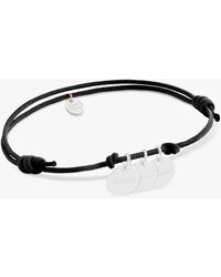 Merci Maman - Personalised 3 Disc Charm Braided Bracelet - Lyst