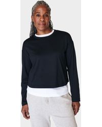 Sweaty Betty - Essential Organic Cotton Blend Crop Long Sleeve T-shirt - Lyst