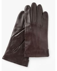 John Lewis - Fleece Leather Gloves - Lyst
