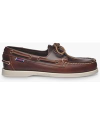 Sebago - Docksides Fgl Leather Boat Shoes - Lyst