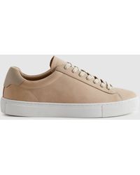 Reiss - Finley Leather Trainers - Lyst