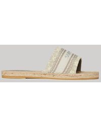 Superdry - Lace Overlay Canvas Espadrille Sliders - Lyst