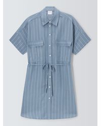 John Lewis - Stripe Linen Blend Beach Shirt Dress - Lyst