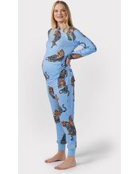 Chelsea Peers - Maternity Lotus Tiger Print Pyjama Set - Lyst