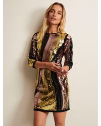 Phase Eight - Cassey Sequin Wave Mini Dress - Lyst