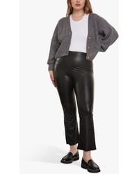 Commando - Faux Leather Cropped Flare Leggings - Lyst