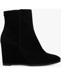 Dune - Optimism Suede Wedge Heel Ankle Boots - Lyst