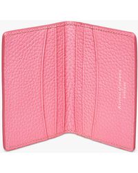 Aspinal of London - Double Fold Pebble Leather Credit Card Case - Lyst