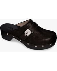 Scholl - Pescura Leather & Wood Clog - Lyst