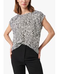 Soaked In Luxury - Zaya Boat Neck Relaxed Fit Top - Lyst