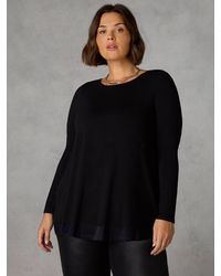 Live Unlimited - Curve Jersey Overlay Tunic - Lyst