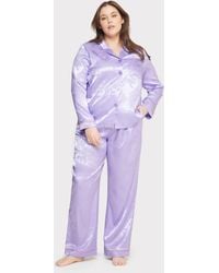 Chelsea Peers - Curve Satin Jacquard Dragon Print Long Pyjama Set - Lyst