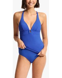 Seafolly - Trim Front Tankini Top - Lyst