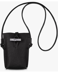 Longchamp - Roseau Leather Phone Pouch Bag - Lyst