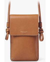Aspinal of London - Ella Smooth Leather Phone Pouch - Lyst