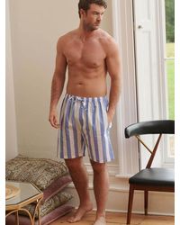 British Boxers - Crisp Cotton Striped Pyjama Shorts - Lyst