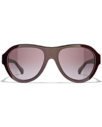 Chanel Pillow Sunglasses Ch5433 Red in Purple