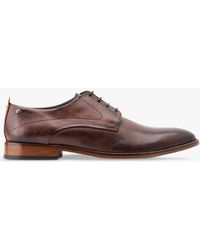 Base London - Script Washed Leather Oxford Shoes - Lyst