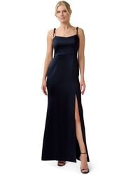 Adrianna Papell - Spaghetti-tie-shoulder-strap Gown - Lyst