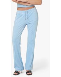 Juicy Couture - Diamante Embellished Velour Track Joggers - Lyst