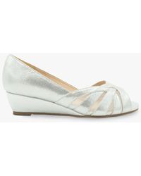 Paradox London - Judy Wide Fit Shimmer Wedge Heel Sandals - Lyst