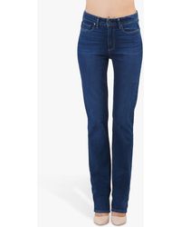 PAIGE - Hoxton High Rise Straight Leg Jeans - Lyst