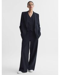 Reiss - Willow Pinstripe Wool Blend Tailored Trousers - Lyst